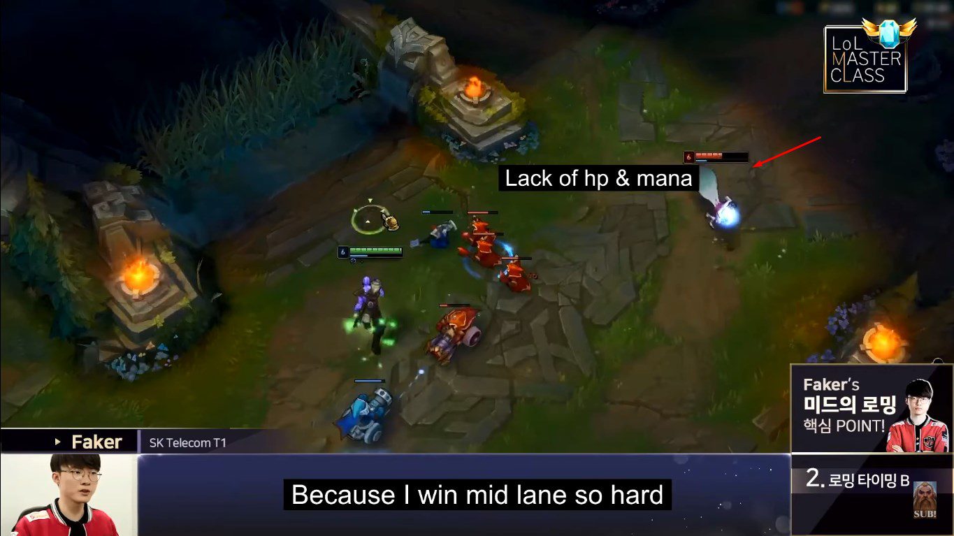 Opponents with low health and mana will not dare to approach for fear of being killed; this is when you can comfortably push the wave and roam