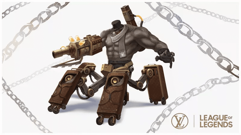 HORIZON SOFT Duffle - 21,000 Yuan (approximately 69.3 million VND), Urgot uses 6 suitcases as legs, total 'cost' is about 415.8 million VND
