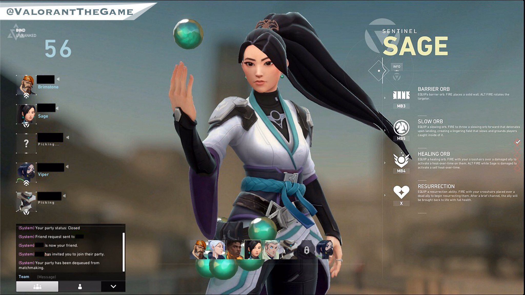 Sage - One of the first champions of Project A - Valorant has officially revealed