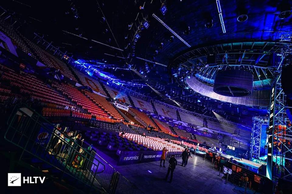 The empty stands of IEM Katowice 2020