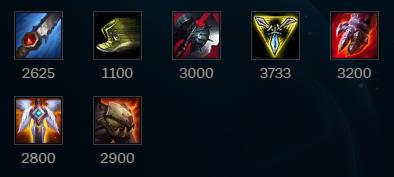 Some recommended items for Vi, with choices between Black Cleaver or Trinity Force