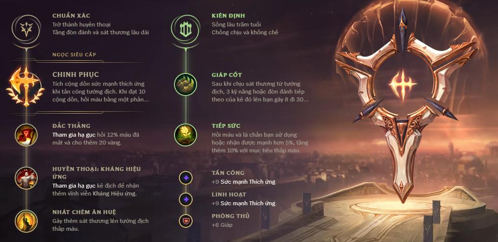 Common rune page for Aatrox