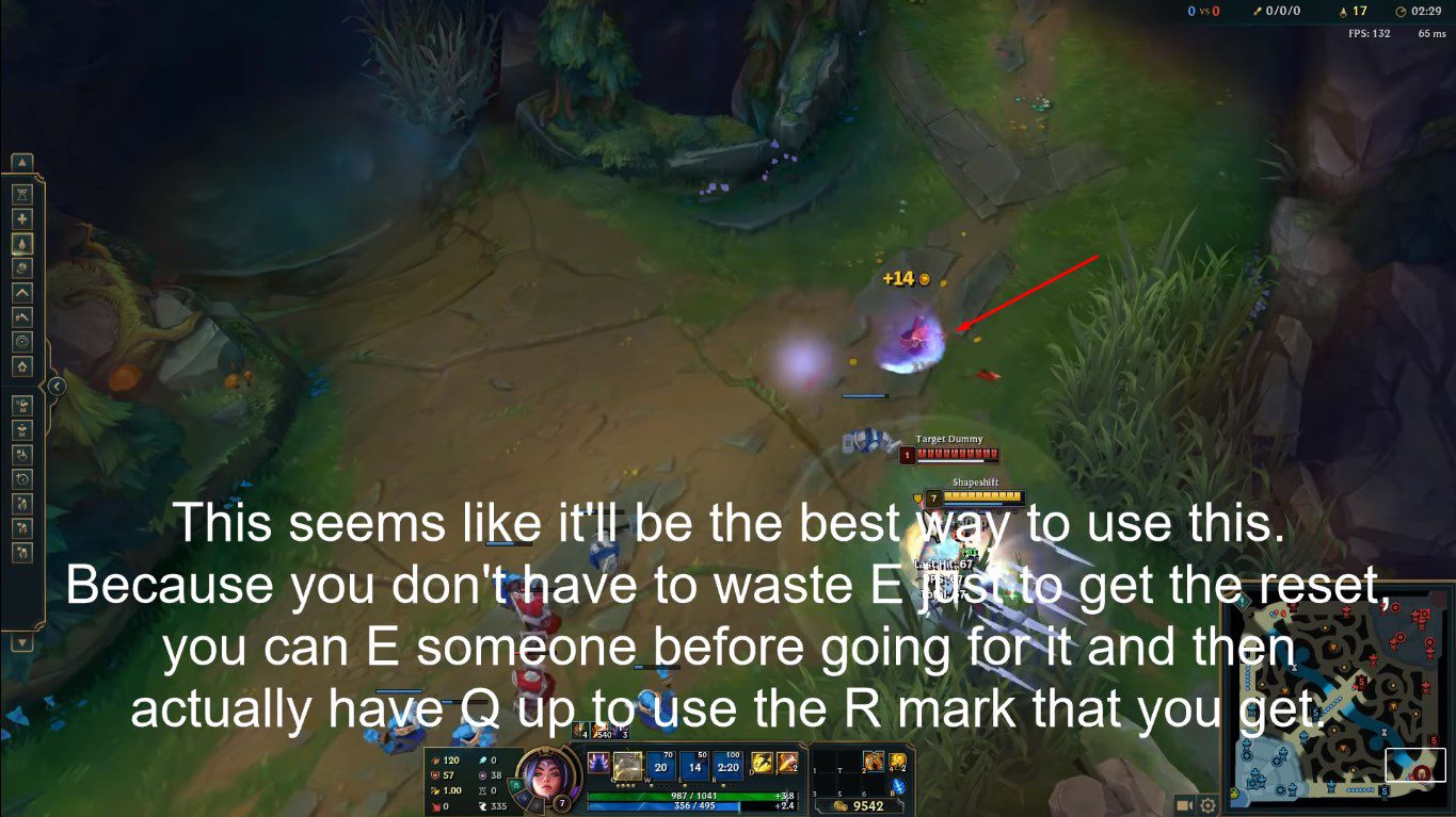 The ultimate animation occurs during the flight of the second Bladesurge thanks to the ability to break animation limits