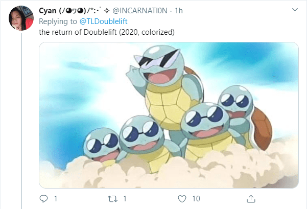 The return of Doublelift 2020 version, and it's colorful (referring to Doublelift's Twitter avatar)