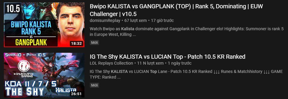 You can easily find videos documenting how The Shy plays Kalista or other gosu from Europe to Asia trying this style