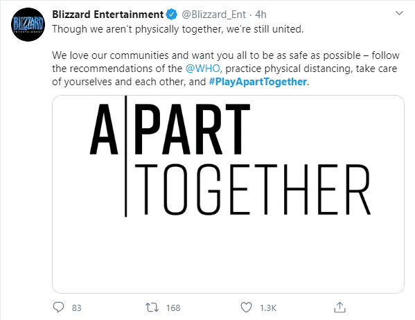 Blizzard quickly became a part of this meaningful initiative