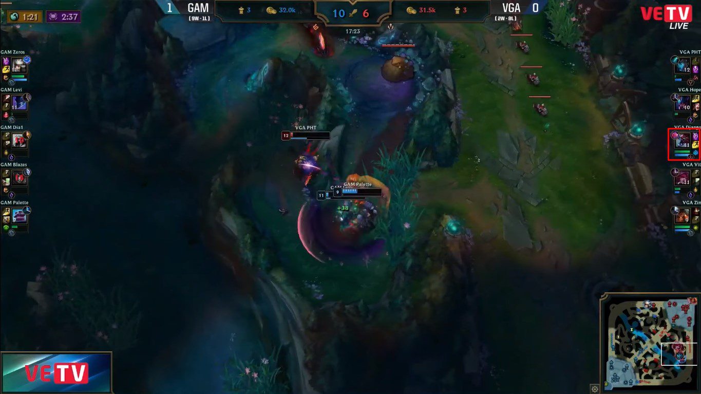 If Cho'Gath were replaced with an early damage champion like Syndra, VGA could have won against GAM