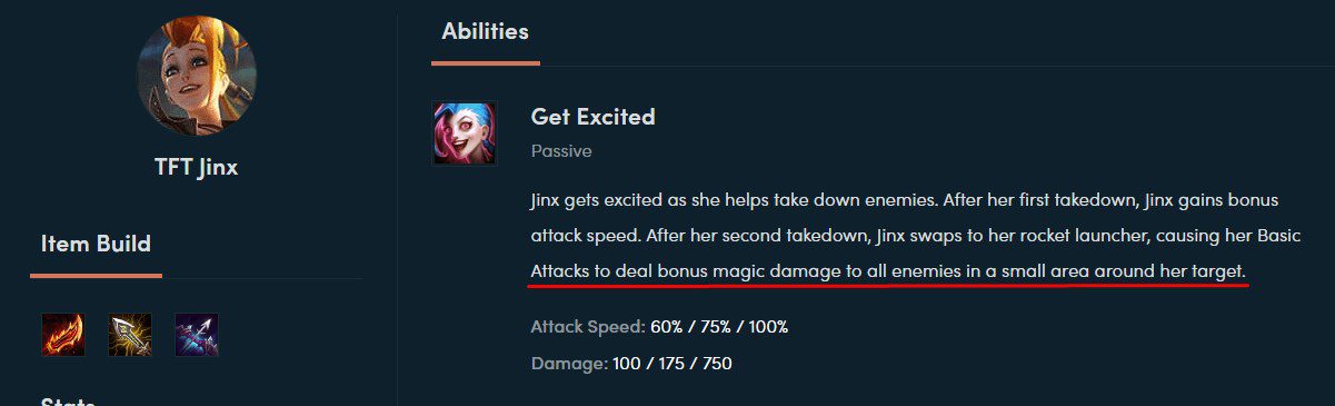 Jinx's new passive not only increases attack speed but also deals additional magical damage around the target