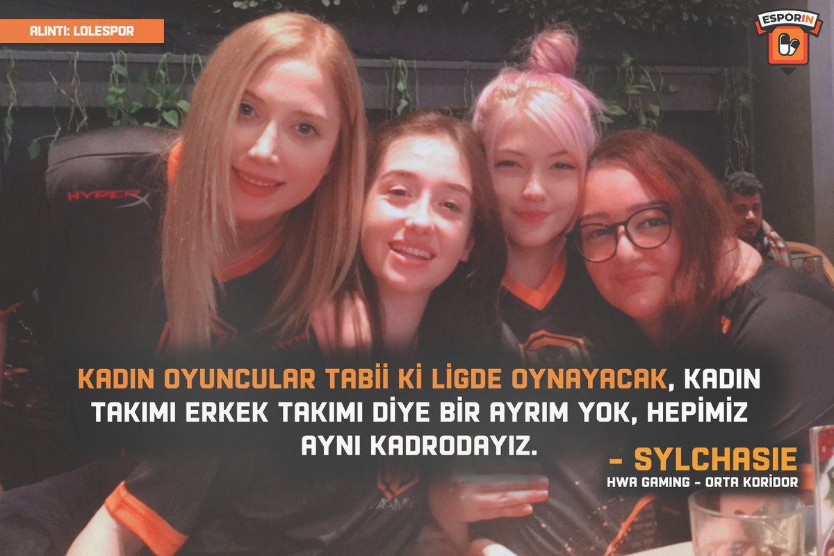 Sylchasie (second from the right) during her time with HWA Gaming