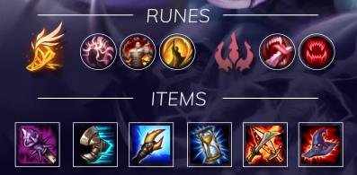 Some recommended items and runes for Kassadin