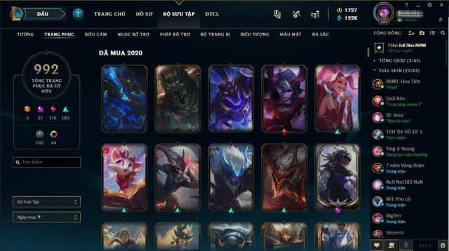 Illustration by the owner about the skin attributes of the Vietnamese League of Legends server being 'transformed'