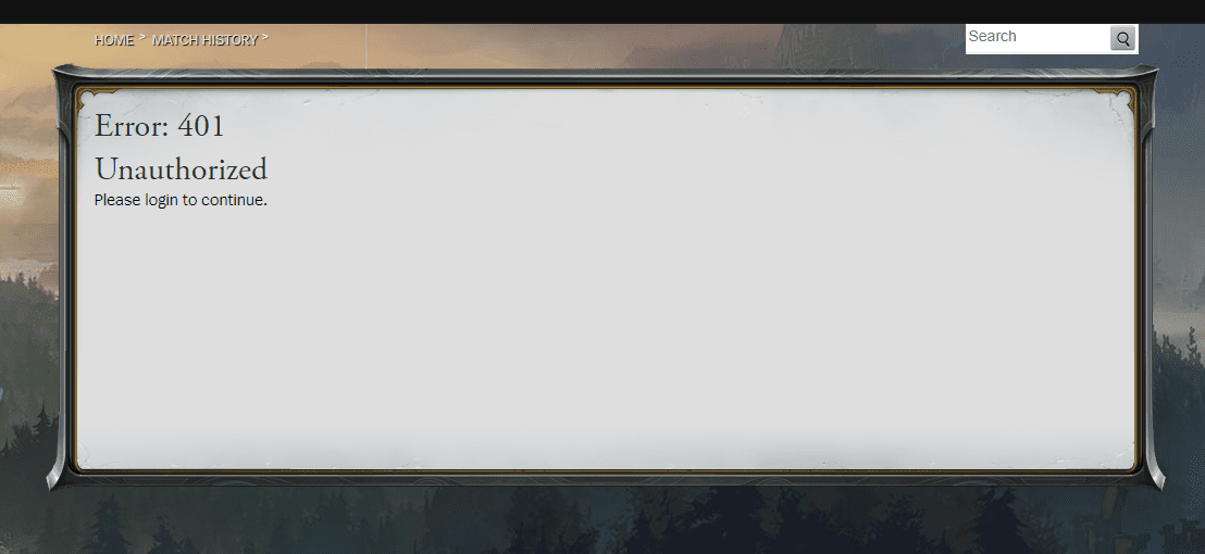 Note that there is no login link.