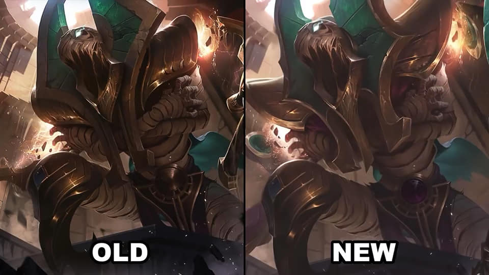Rebirth Demon Fiddlesticks: Similar to Steel Guardian, the Rebirth Demon skin will receive many changes in appearance in-game, but the cover image will not differ significantly