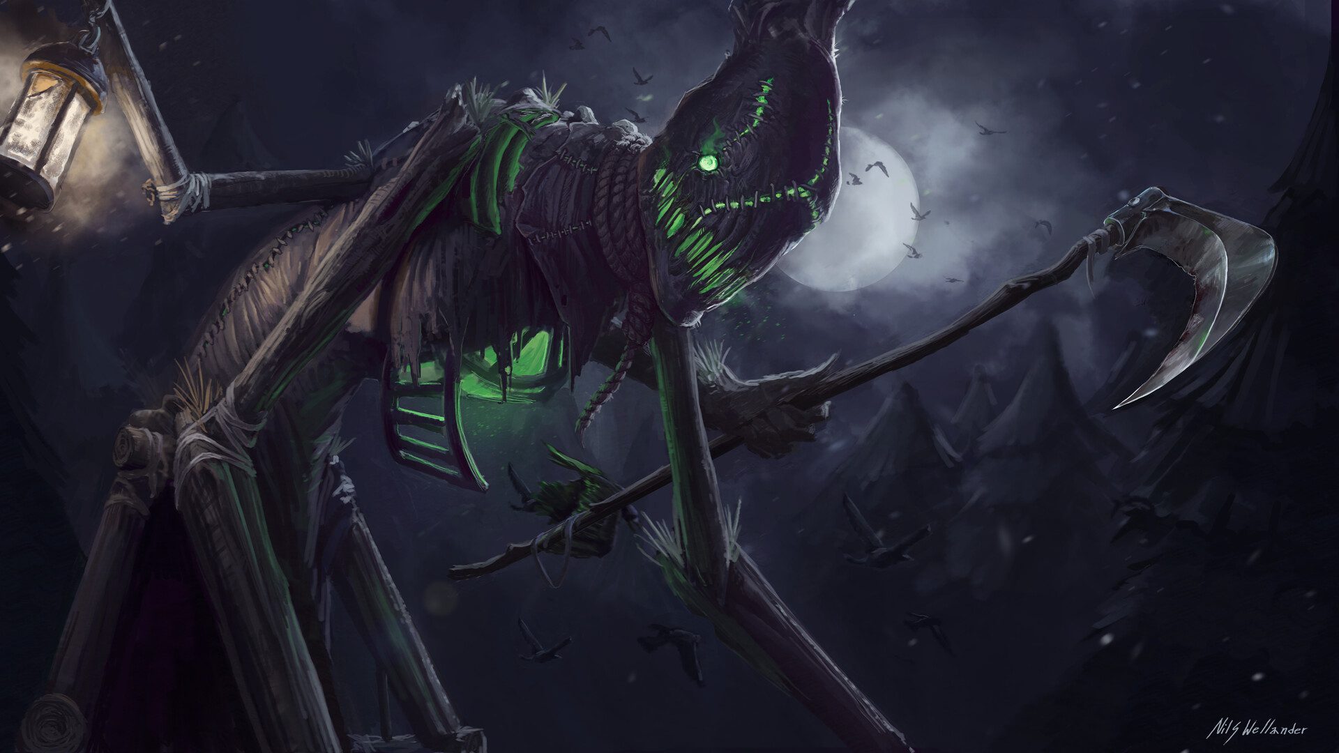 Nils Wellander's artwork can be considered one of the most impressive fan-art versions of the reworked Fiddlesticks, this design was created based on the original sketch released by Riot Games