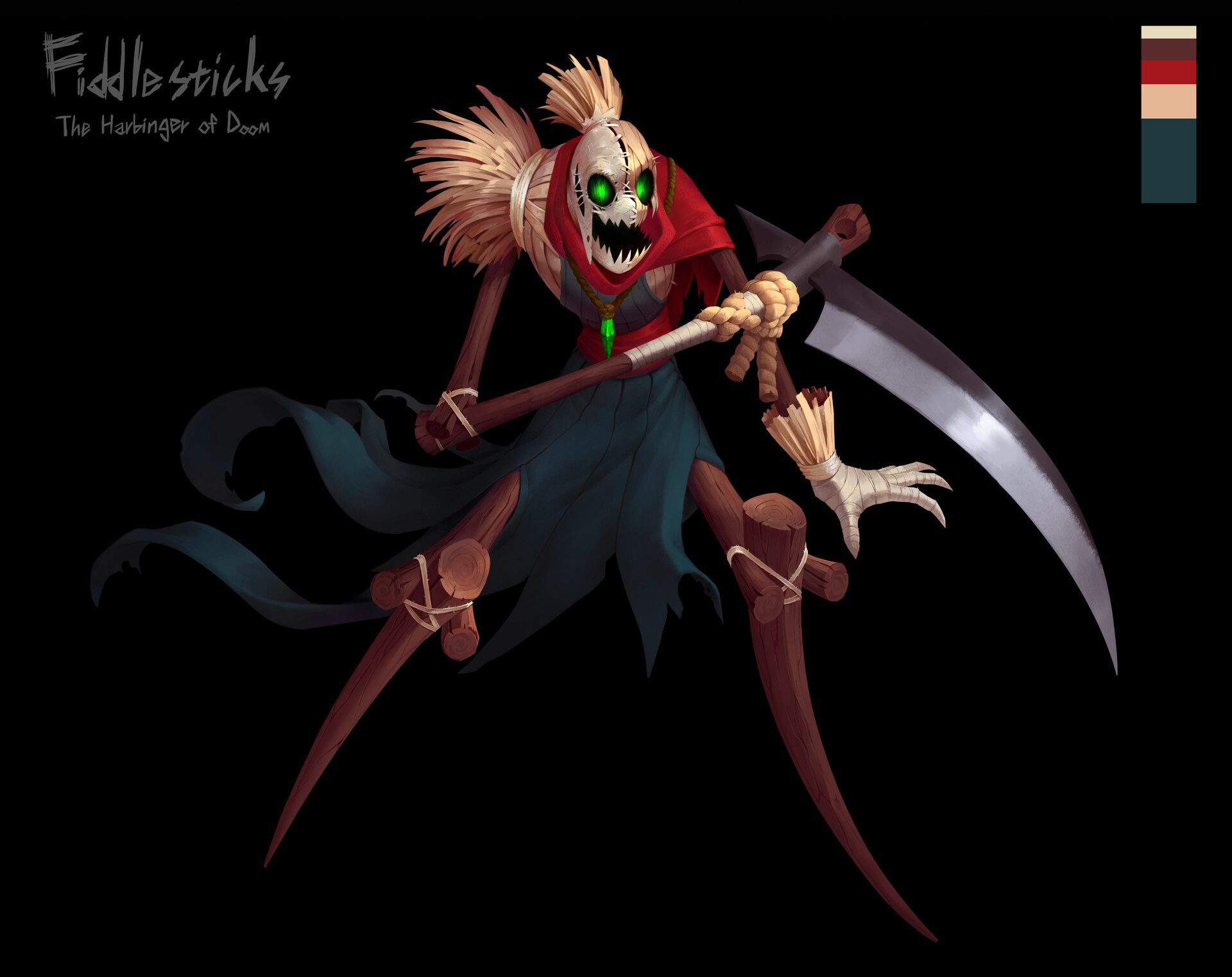 The rework version by artist Irun Hipper looks not much different from the old version, except that it turns the scythe into a part of his body