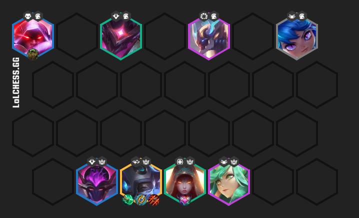 Composition of 4 Vanguard, 4 Mystic, and 3 Celestial