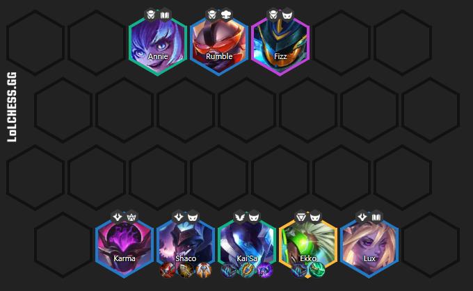 Recommended composition includes 4 Spies, 3 Pilots, 2 Mages, and 3 Shadows