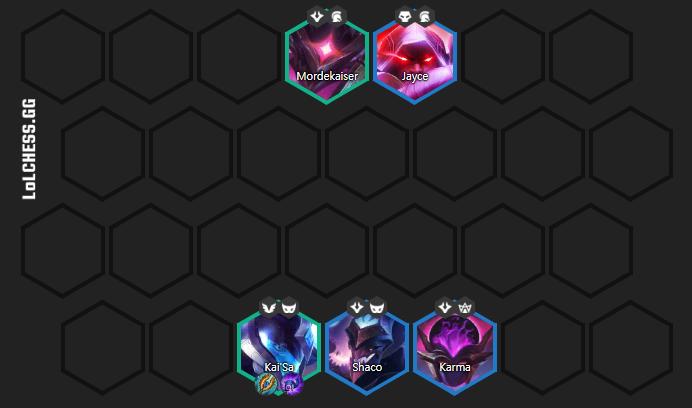 A composition consisting of 2 Infiltrators, 2 Vanguards, and 3 Shadow