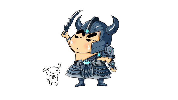 Kids shouldn't play with weapons, so we have to replace Tryndamere's great sword with a fruit peeler