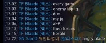 Constantly blaming teammates