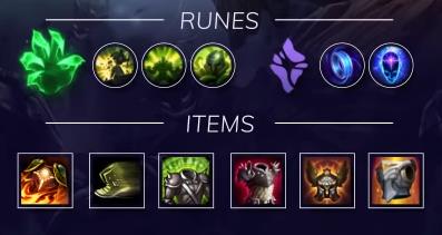 Some recommended items and rune page for Maokai