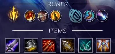 Some recommended items and runes for Ashe
