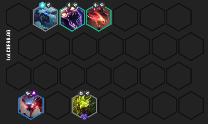 Kog'Maw is the main damage dealer with his Bio-Arcane Barrage.