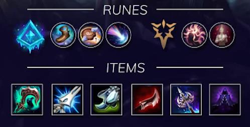 Recommended items and rune page for Senna