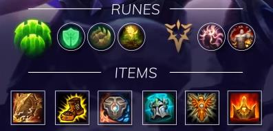 Some recommended items and runes for Taric