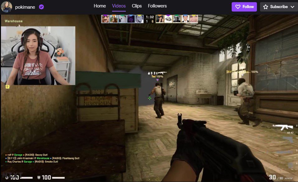 It’s no surprise that many female streamers from League of Legends like Pokimane are suddenly jumping to play CS:GO like this