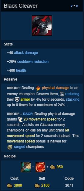 Black Cleaver has good stats and is suitable for many Fighters