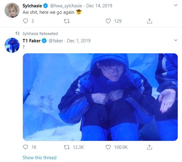 If she's not posting personal photos or updating game information, Sylchasie uses her social media to heart, casually like, and retweet all cute pictures of Faker and SKT (T1)