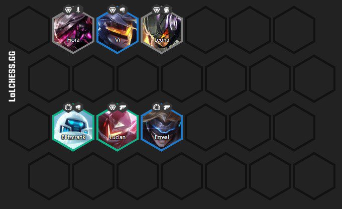 Typical mid-game team composition when using the Gadgeteen composition