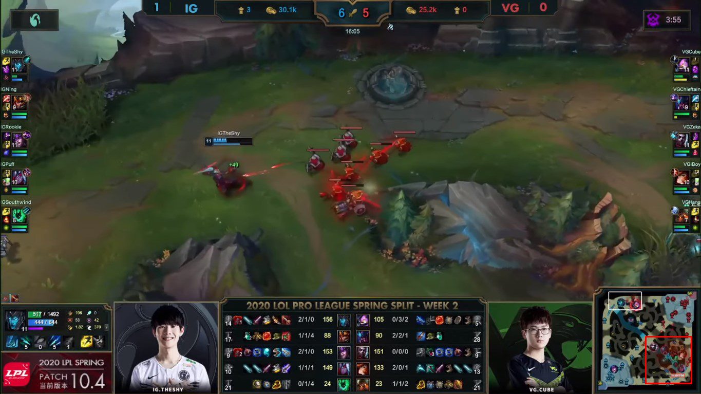 The Shy does not participate in too many fights with teammates, even as the mid-game approaches