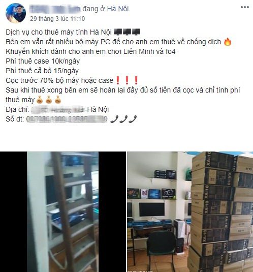 But there are also places that rent out cheap PCs for only 10,000 - 15,000 VND/machine/day