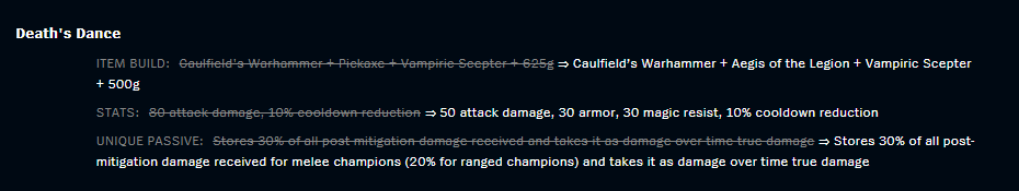 The pivotal change of the Dance of Death in patch 10.6