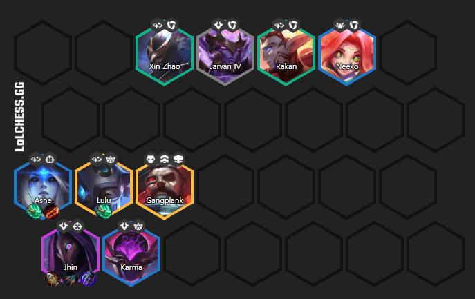 As long as Rakan and Neeko control the rest of the Rebel team, there will be enough time for Jhin and Ashe to take down Aurelion Sol's spaceship