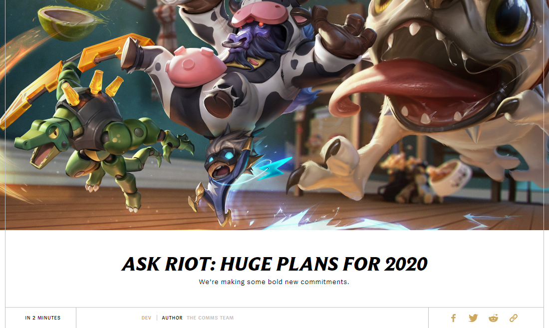 Ask Riot: Super huge plans for 2020