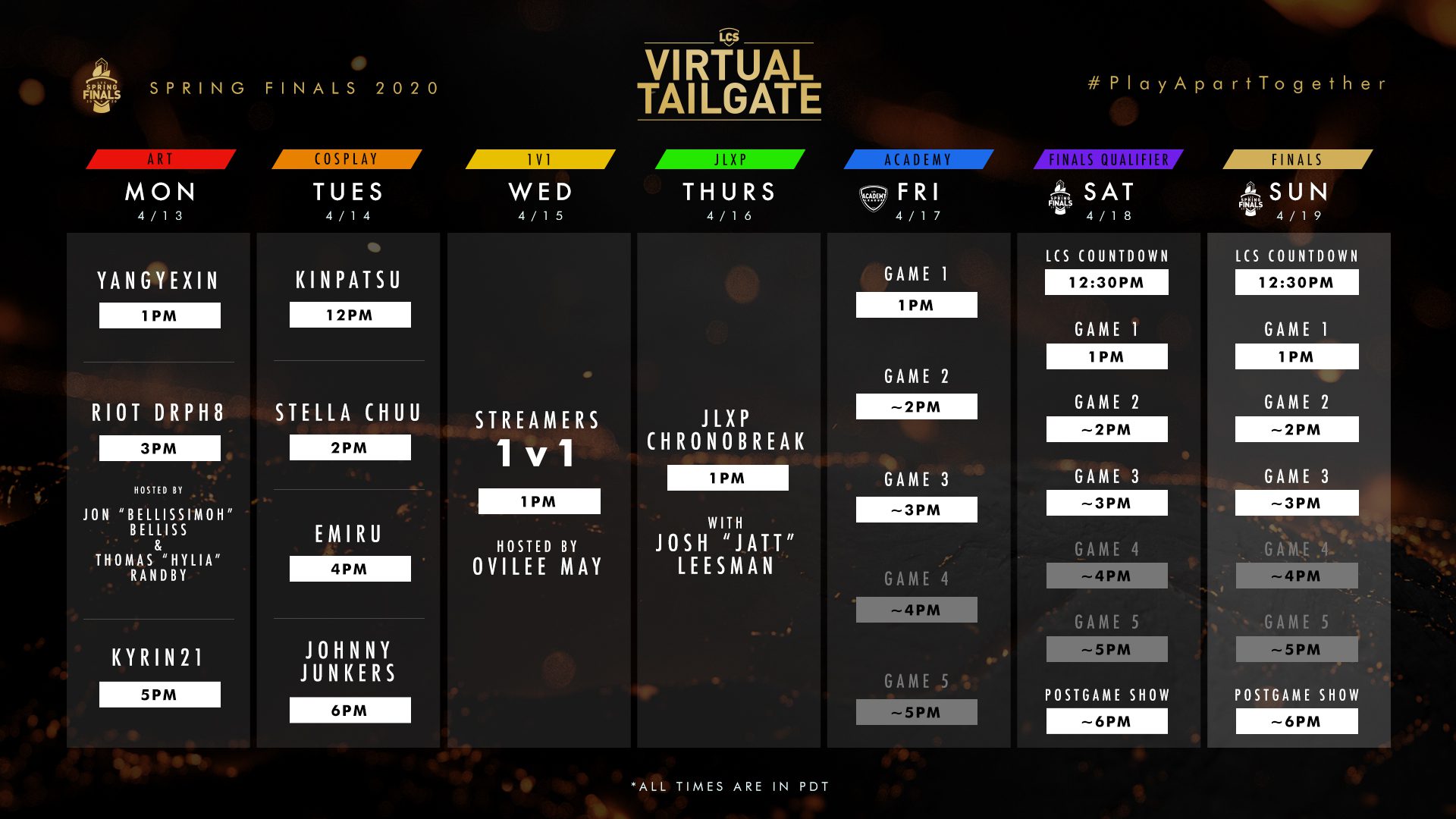 The LCS will feature many side events leading up to the grand final on Sunday