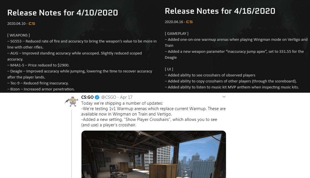 You may not believe it, but it has been a long time since CS:GO had continuous updates like it did a few weeks ago