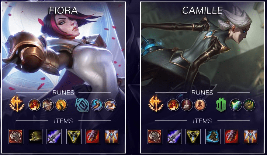 Fiora and Camille are the two latest champions to effectively use Blade of the Ruined King