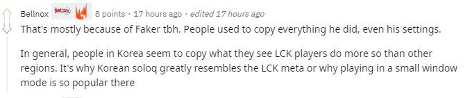 Some believe the source of this debate stems from Faker's famous previous remark