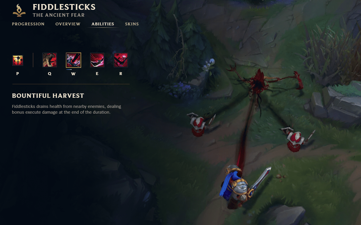 Despite being improved from single-target skill to area-wide, it's still not enough to make Fiddlesticks strong