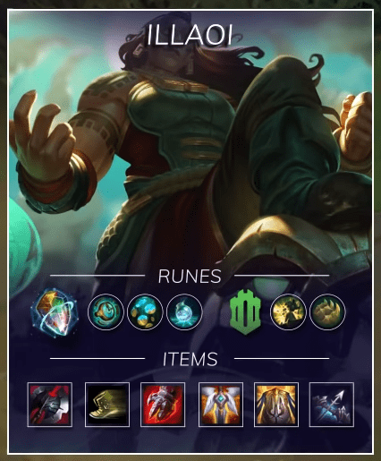 Illaoi overwhelms quality with the Transcendence rune