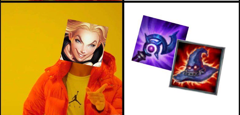 At low ranks, this is the common build for Lux, whether in mid-lane or Support