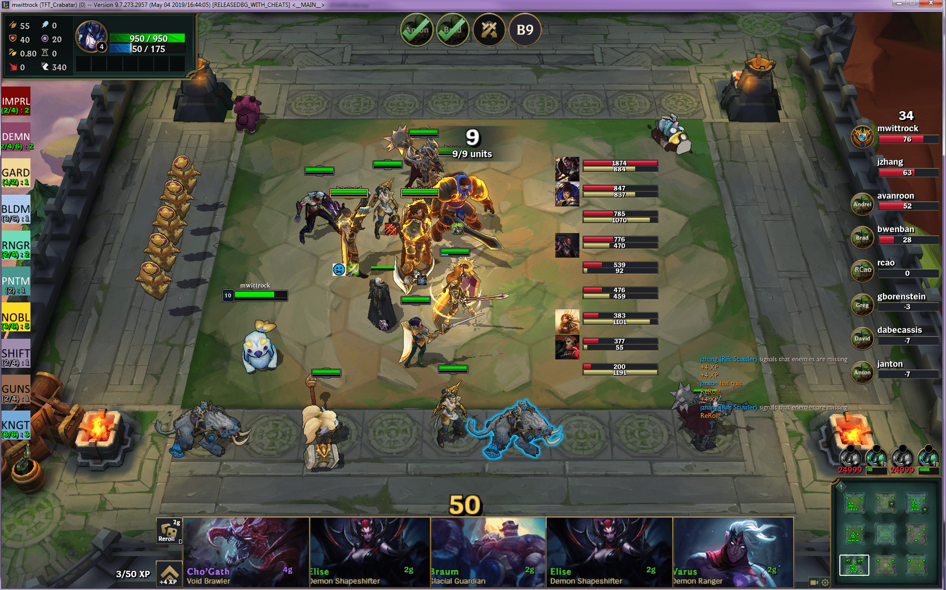 Riot still experimented with a vertical battlefield using an 8x8 chessboard for a long time