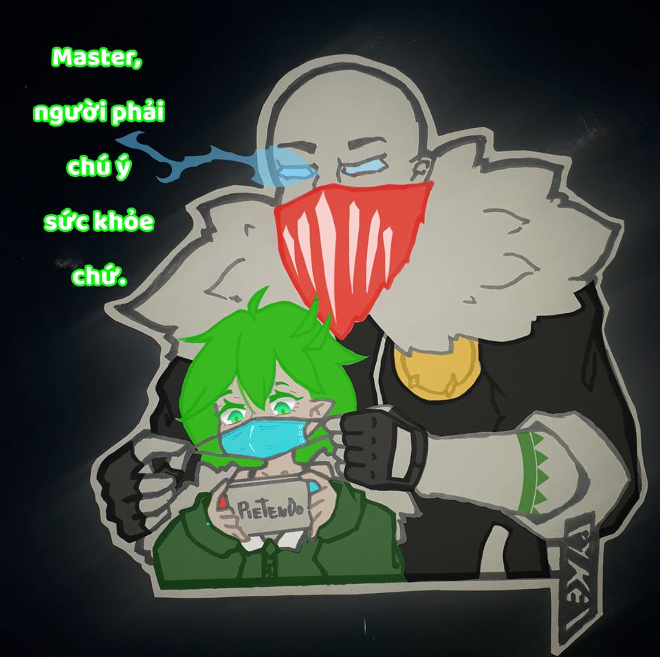 Turns out Pyke is one of the champions leading the mask-wearing movement against the pandemic