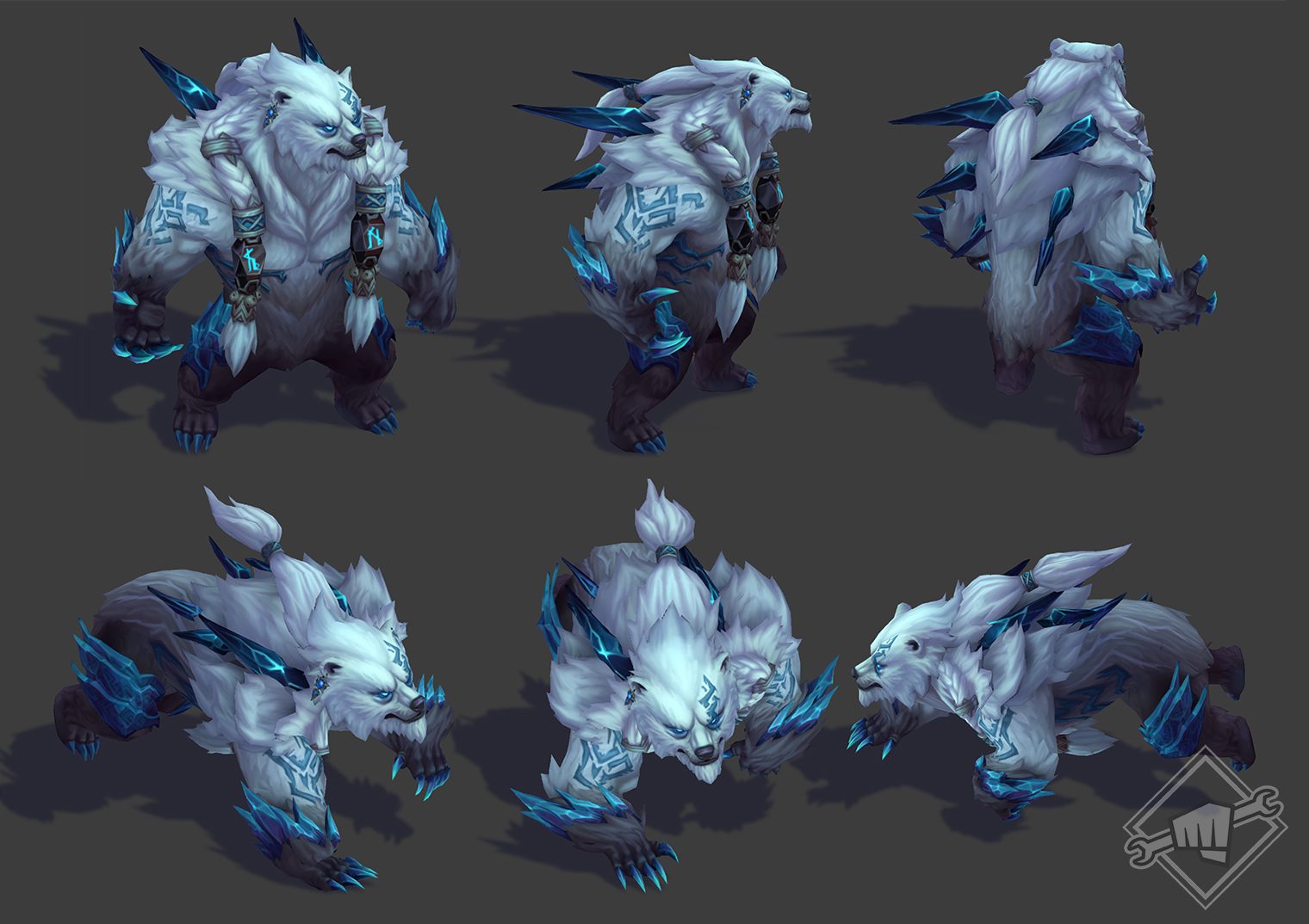Sketch and in-game design of the new Volibear
