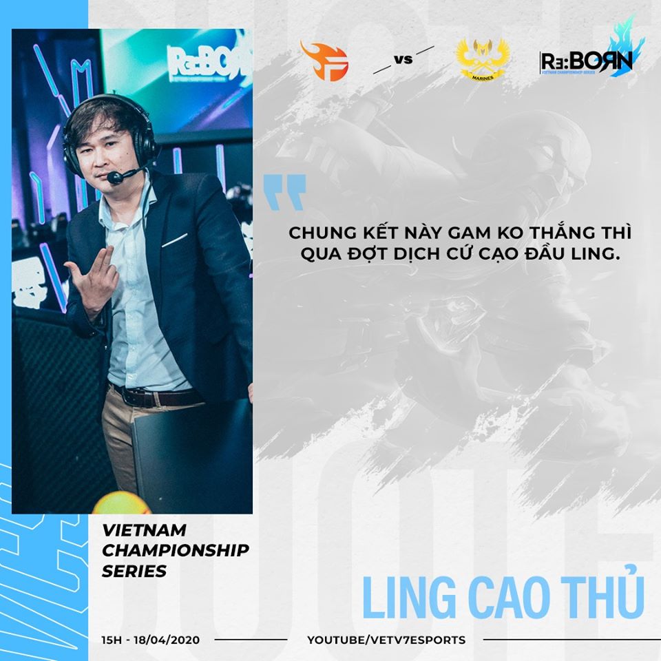 A slightly wrong move from commentator Ling Cao Thủ