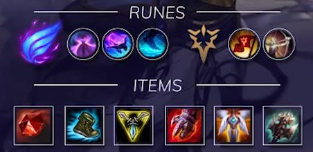 Recommended items and rune page for Xin Zhao Jungle